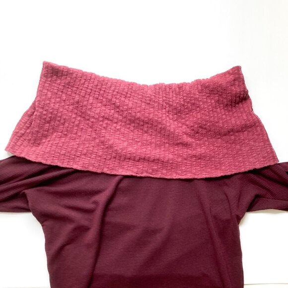 Michael Stars Thermal Knit Cowl Neck T-Shirt - Picture 6 of 10